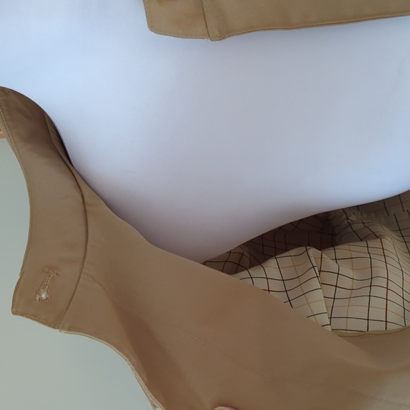 London Fog long coat with liner 16R KHAKI TRENCH COAT - Picture 3 of 10